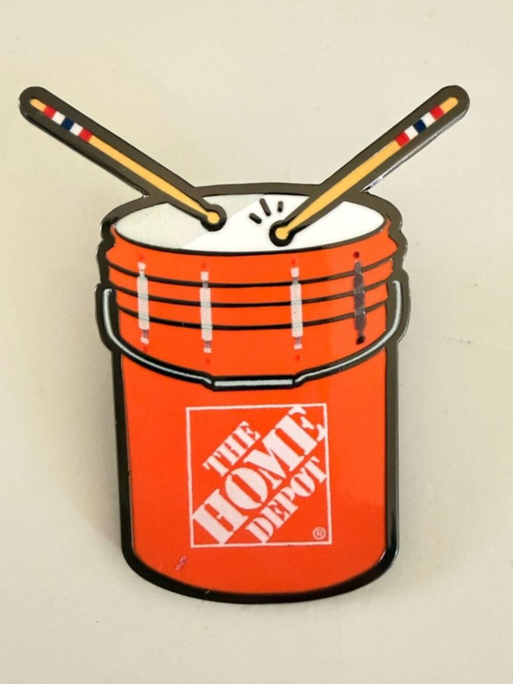 The Home Depot Drum Bucket Enamel Pin